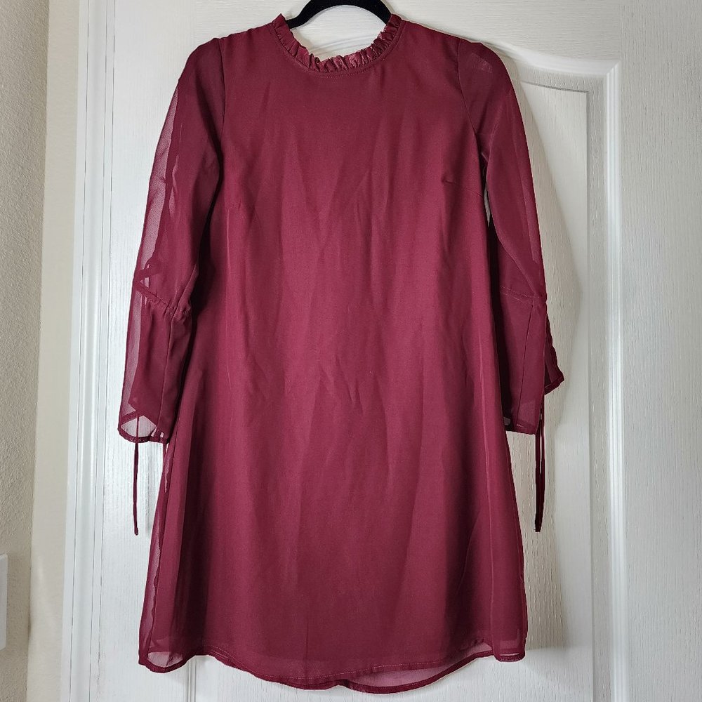 Ruffled neckline dress